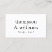 Architect Zwart Wit Professioneel Visitekaartje (Voorkant)