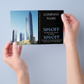 architecte van de bouwskyscraper flyer (Hand)