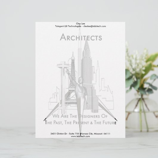 Architecten Briefhoofd Ontwerp (Staand voorkant)