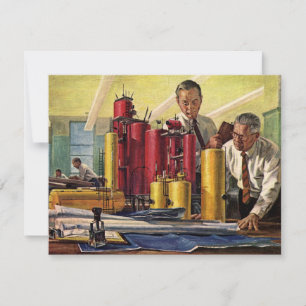 Architecten die in een kantoor werken, ouderwetse 