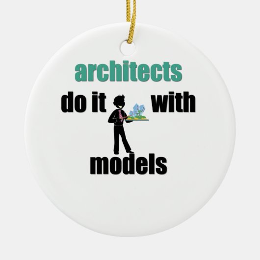 architecten doen het met modellen keramisch ornament (Voorkant)