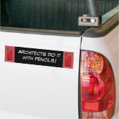Architecten doen het met potloden bumpersticker (Op Truck)