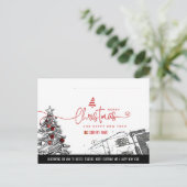 Architecten en bouwprofessionals minimalistisch feestdagenkaart (Staand voorkant)