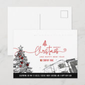 Architecten en bouwprofessionals minimalistisch feestdagenkaart (Voorkant / Achterkant)