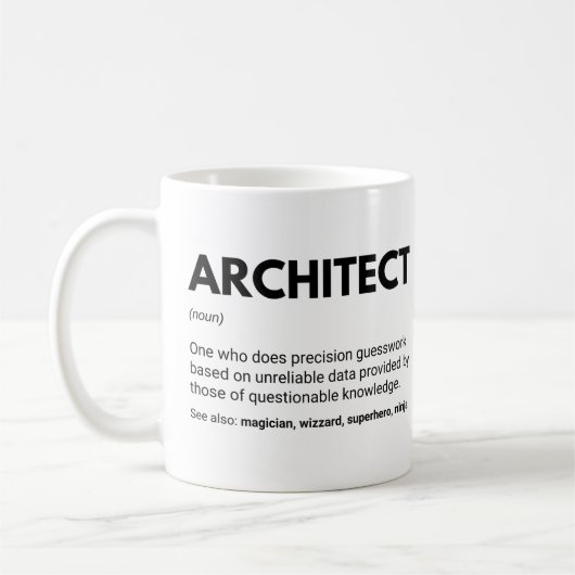 Architecten Grappige Ingenieurs Definitie Koffiemok (Links)
