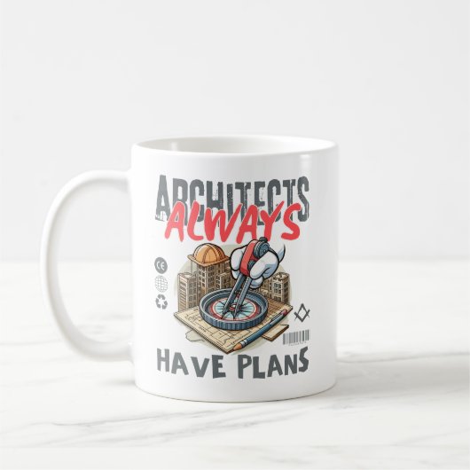 Architecten hebben altijd een plan koffiemok (Links)