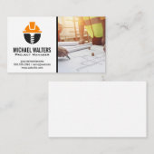 Architecten | Ingenieurs werken aan blauwdrukken Visitekaartje (Voorkant / Achterkant)