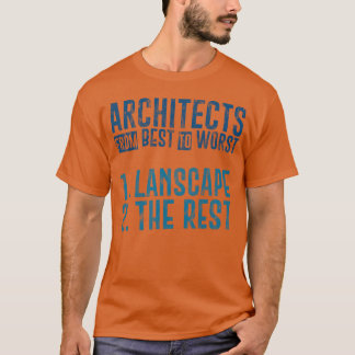 Architecten van besto slechtste 1 landschap grappi t-shirt