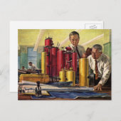 Architecten Werken in een Kantoor, bedrijf Briefkaart (Voorkant / Achterkant)