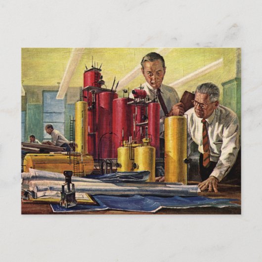 Architecten Werken in een Kantoor, bedrijf Briefkaart (Voorkant)