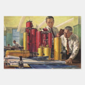 Architecten Werken in een Kantoor,  bedrijf Inpakpapier Vel (Voorkant)