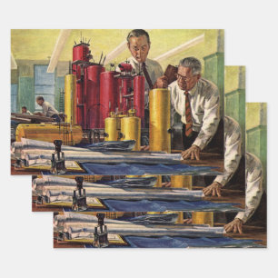 Architecten Werken in een Kantoor, bedrijf Inpakpapier Vel