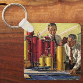 Architecten Werken in een Kantoor, bedrijf Sleutelhanger (Voorkant)