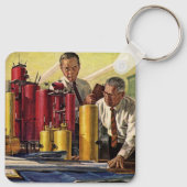 Architecten Werken in een Kantoor, bedrijf Sleutelhanger (Achterkant)