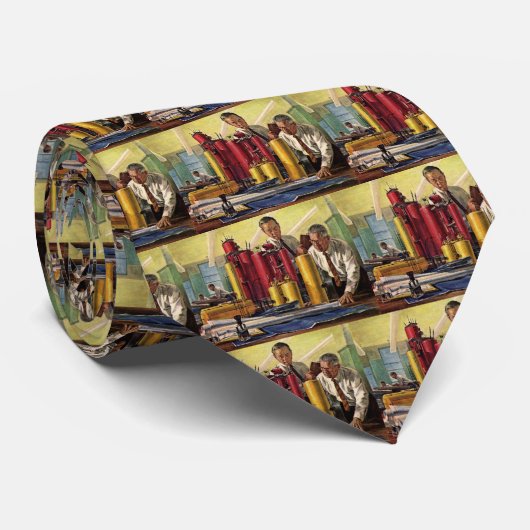 Architecten Werken in een Kantoor,  bedrijf Stropdas (Opgerold)