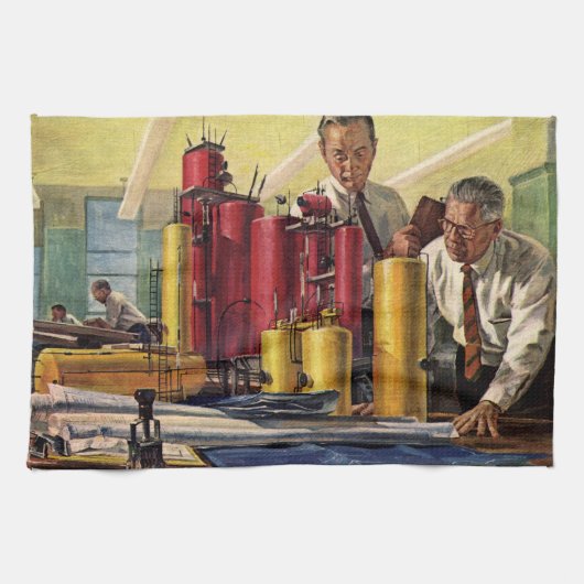 Architecten Werken in een Kantoor,  bedrijf Theedoek (Horizontaal)