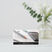 Architecten Werktuigconstructie, zwart-wit Visitekaartje (Staand voorkant)