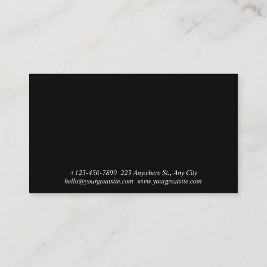 Architecten Werktuigconstructie, zwart-wit Visitekaartje (Achterkant)