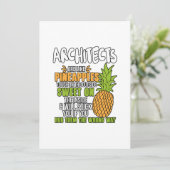 Architecten zijn als ananassen. bedankkaart (Staand voorkant)