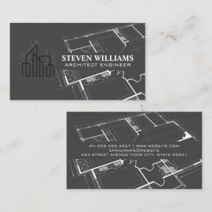 Architectenbouw Logo Blauwdrukken Visitekaartje
