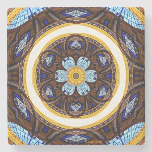 Architectonisch Abstract stenen Onderzetter (Voorkant)
