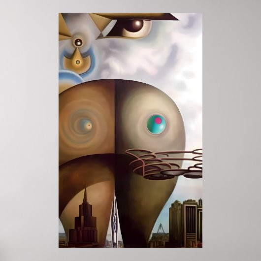 Architectonisch achterwerk - Ken Gage Surreal Art Poster (Voorkant)