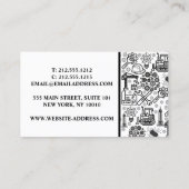 Architectonisch blauwdruk ingenieurspatroon visitekaartje (Achterkant)