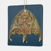 architectonisch element, decoratieve cirkels keramisch ornament (Links)