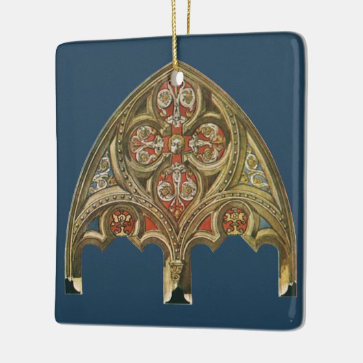 architectonisch element, decoratieve cirkels keramisch ornament (Links)