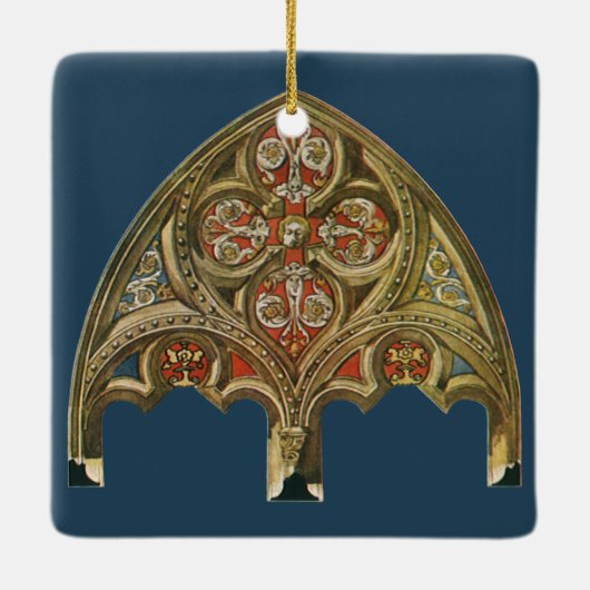 architectonisch element, decoratieve cirkels keramisch ornament (Achterkant)