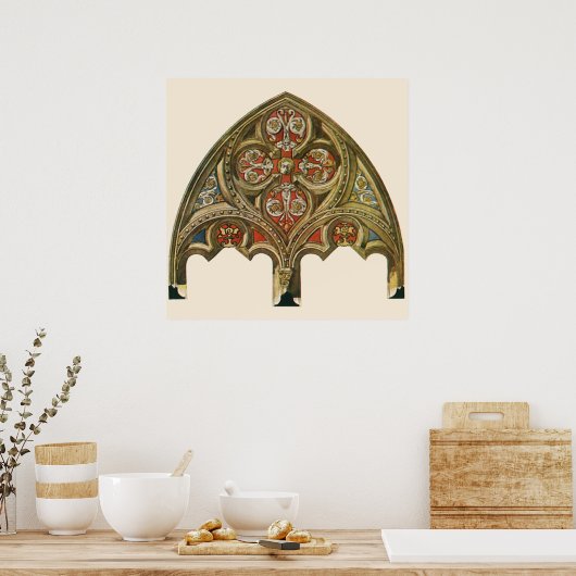 architectonisch element, decoratieve cirkels poster (Keuken)