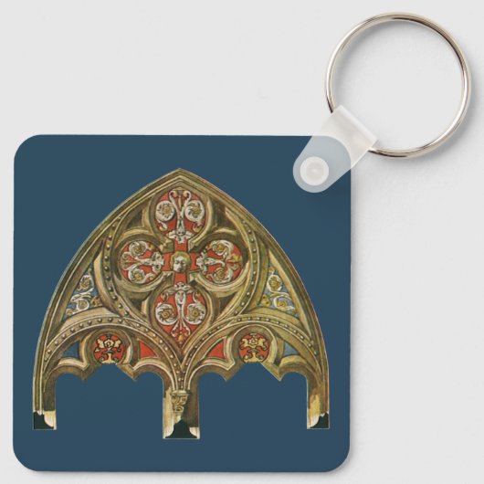  architectonisch element, decoratieve cirkels sleutelhanger (Achterkant)