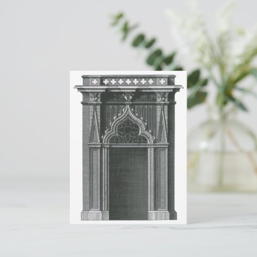 architectonisch element, Gothic Doorway Briefkaart (Staand voorkant)