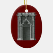  architectonisch element, Gothic Doorway Keramisch Ornament (Achterkant)