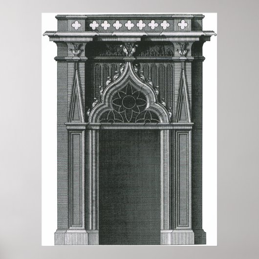 architectonisch element, Gothic Doorway Poster (Voorkant)