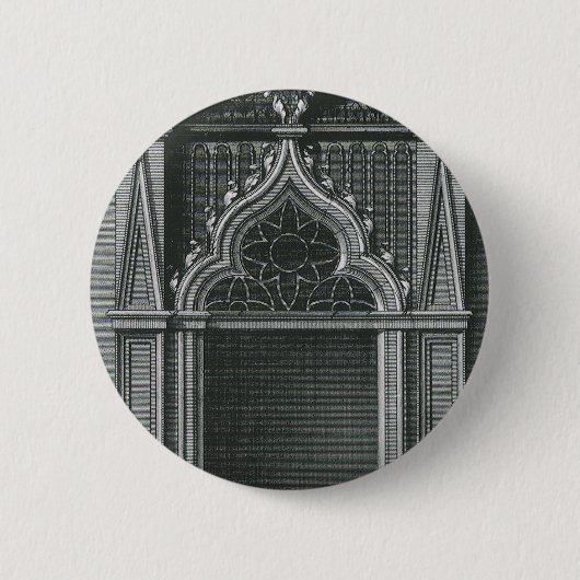  architectonisch element, Gothic Doorway Ronde Button 5,7 Cm (Voorkant)