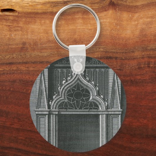  architectonisch element, Gothic Doorway Sleutelhanger (Achterkant)