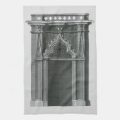  architectonisch element, Gothic Doorway Theedoek (Verticaal)