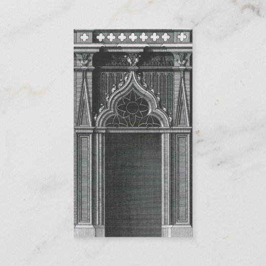  architectonisch element, Gothic Doorway Visitekaartje (Achterkant)