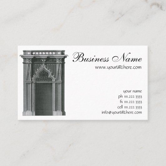 architectonisch element, Gothic Doorway Visitekaartje (Voorkant)