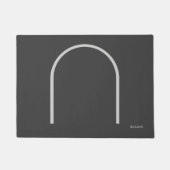 Architectonisch Gedempte Houtskoolgrijs Boog Moder Deurmat (Voorkant)