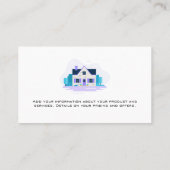 Architectonisch huis met tuin visitekaartje (Achterkant)