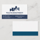 Architectonisch hypotheekhuis onroerend goed visitekaartje (Voorkant / Achterkant)