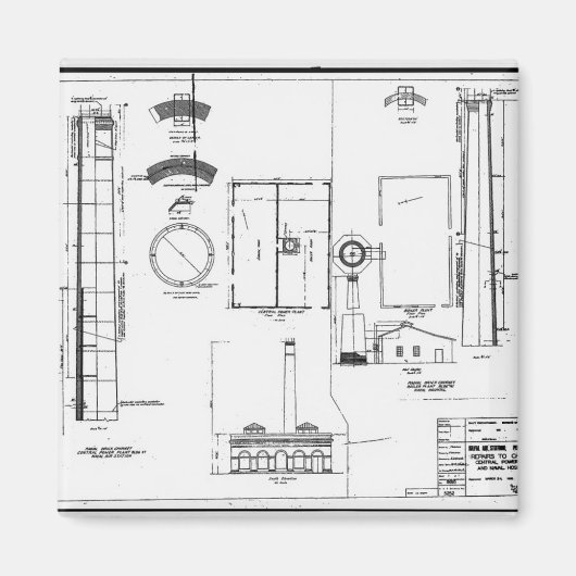 Architectonisch luchtstation van de Amerikaanse ma Magneet (Voorkant)