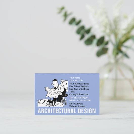 Architectonisch ontwerp. architect visitekaartje (Staand voorkant)