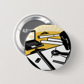 architectonisch rapporteur voor het werk architect ronde button 5,7 cm (Voorkant /achterkant)