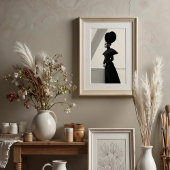 Architectonisch silhouet: monochroom avant-garde poster