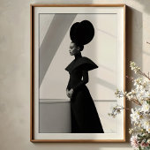 Architectonisch silhouet: monochroom avant-garde poster