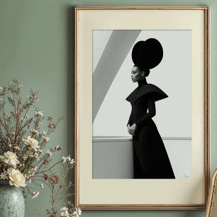 Architectonisch silhouet: monochroom avant-garde poster