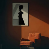 Architectonisch silhouet: monochroom avant-garde poster